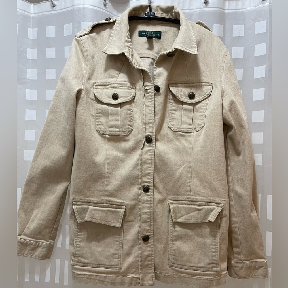 Ralph Lauren utility jacket size medium cream, six pockets